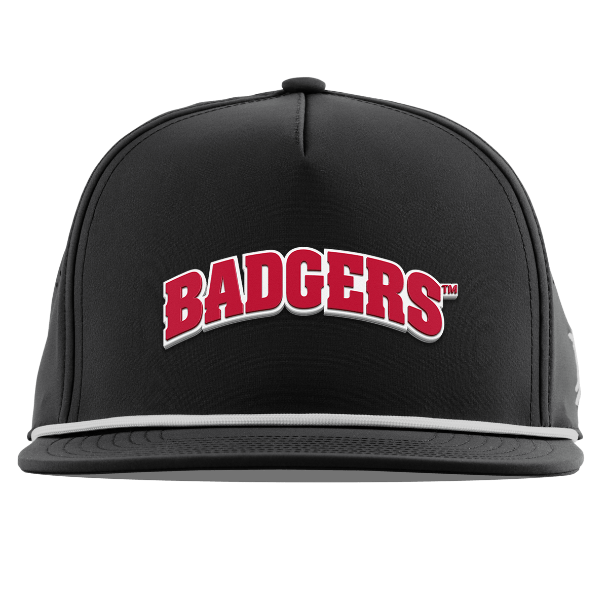 University of Wisconsin "Badgers Block" Flat 5 Panel Rope Black