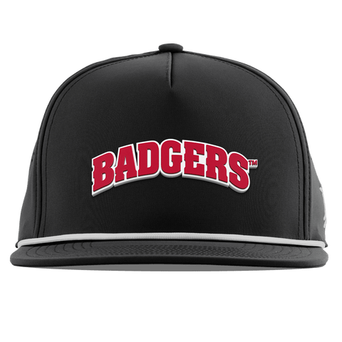 University of Wisconsin "Badgers Block" Flat 5 Panel Rope Black