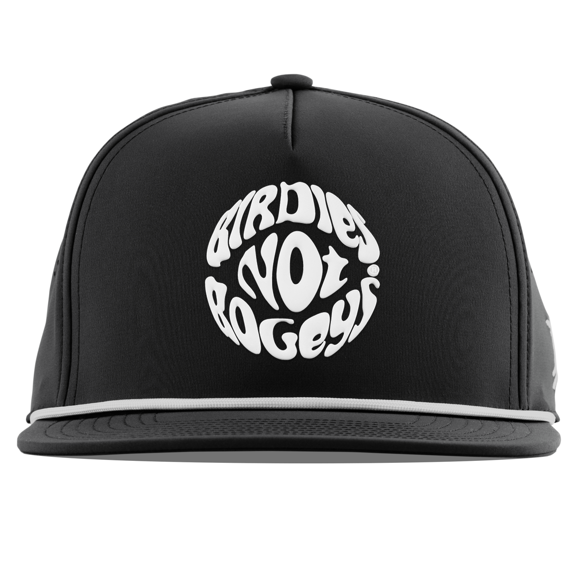 Birdies Not Bogeys® Flat 5 Panel Rope Black