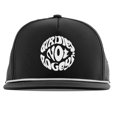 Birdies Not Bogeys® Flat 5 Panel Rope Black