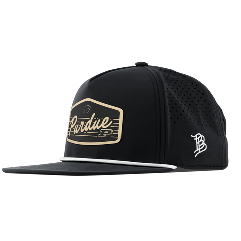 Purdue University "Boilermakers Football" Flat 5 Panel Rope Black