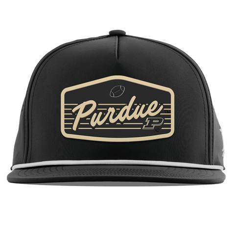 Purdue University "Boilermakers Football" Flat 5 Panel Rope Black