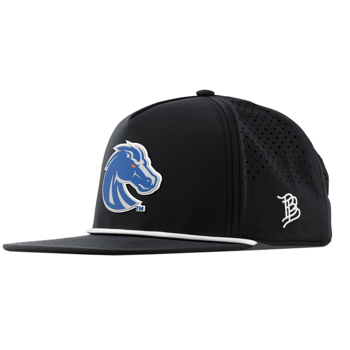 Boise State University "Boise State Broncos Gray" Flat 5 Panel Rope Black