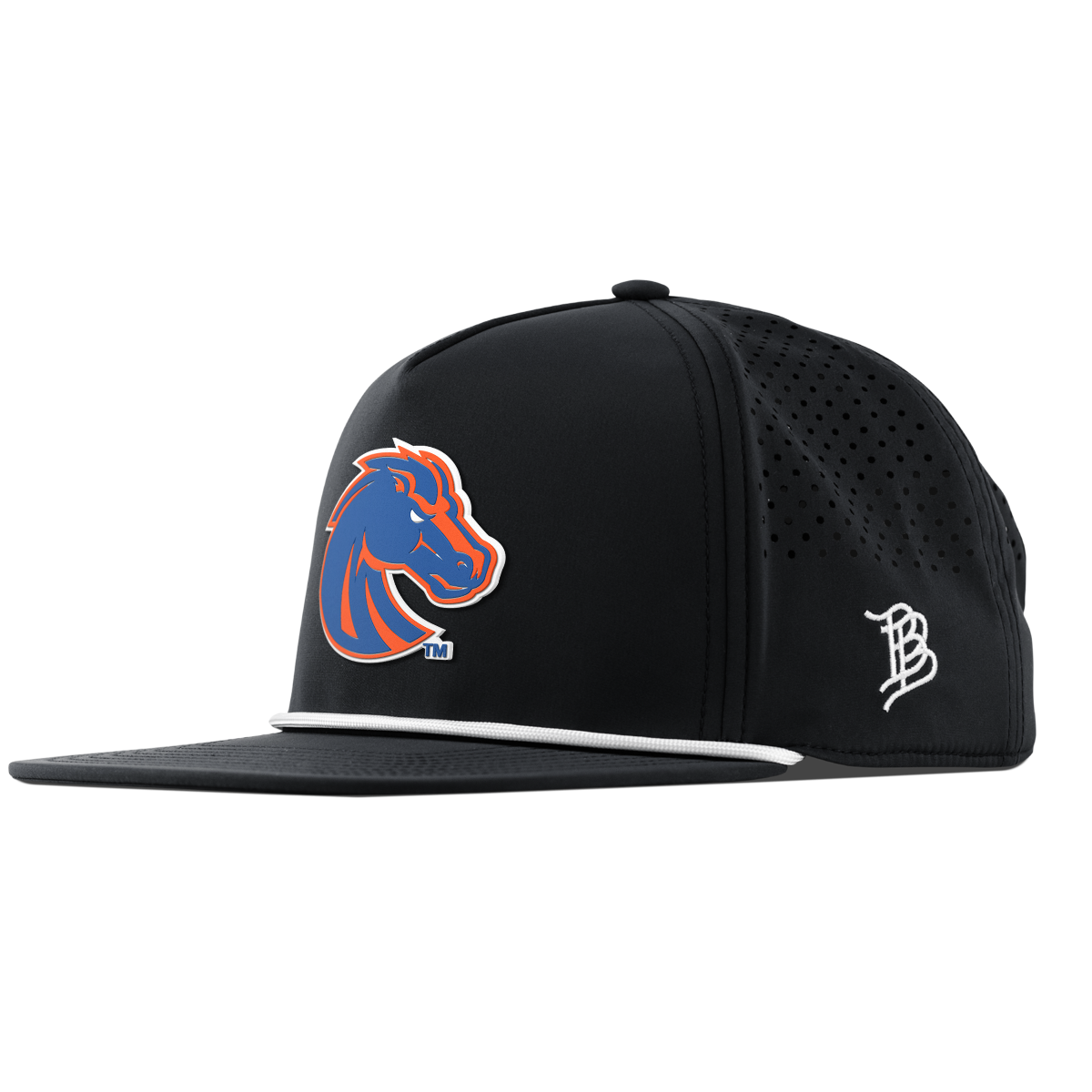 Boise State University "Boise State Broncos Orange" Flat 5 Panel Rope Black