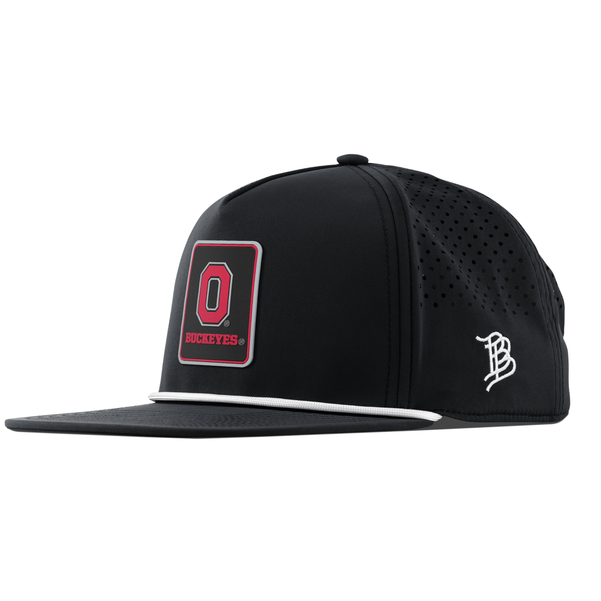 Ohio State University "Buckeyes Badge" Flat 5 Panel Rope Black