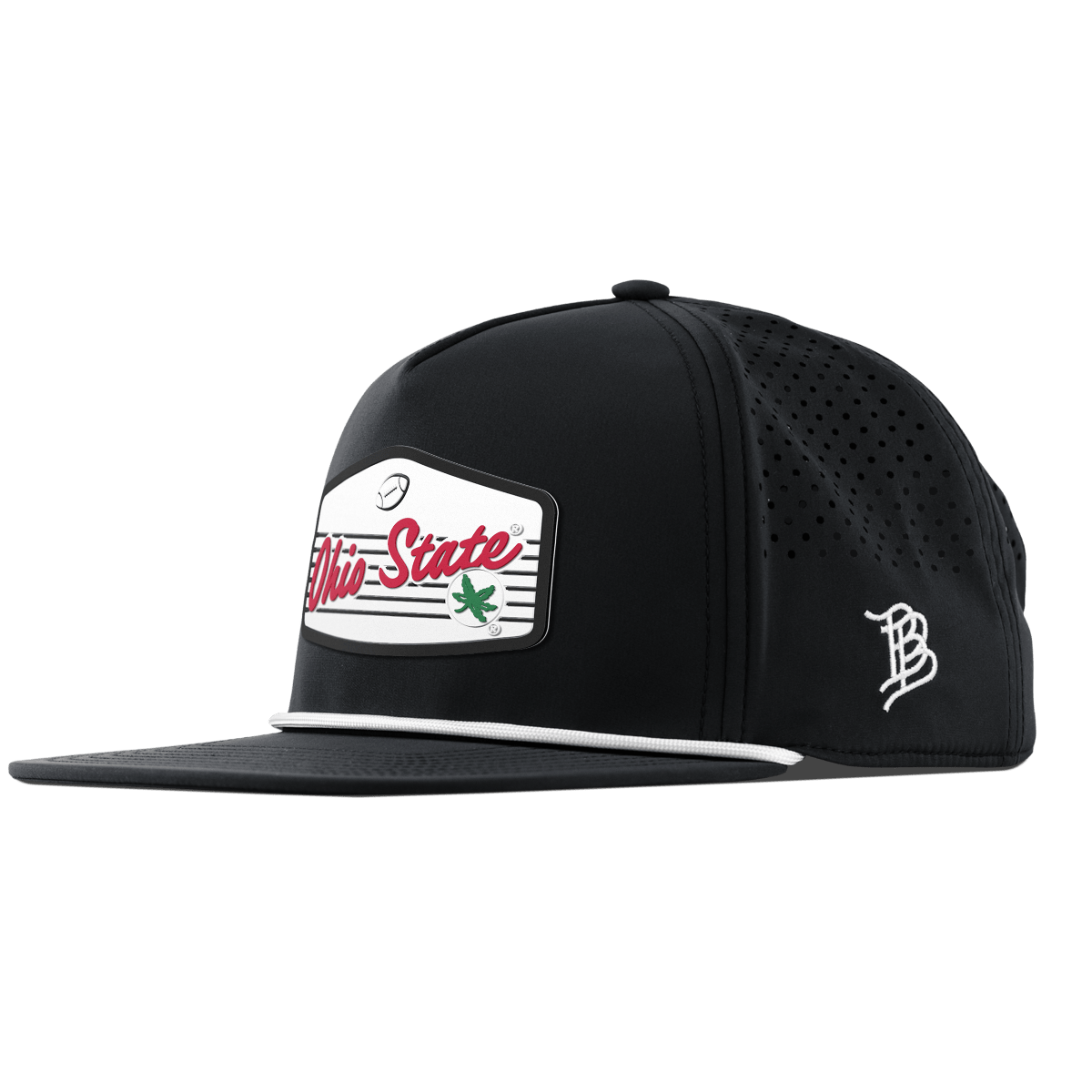 Ohio State University "Buckeyes Football'" Flat 5 Panel Rope Black