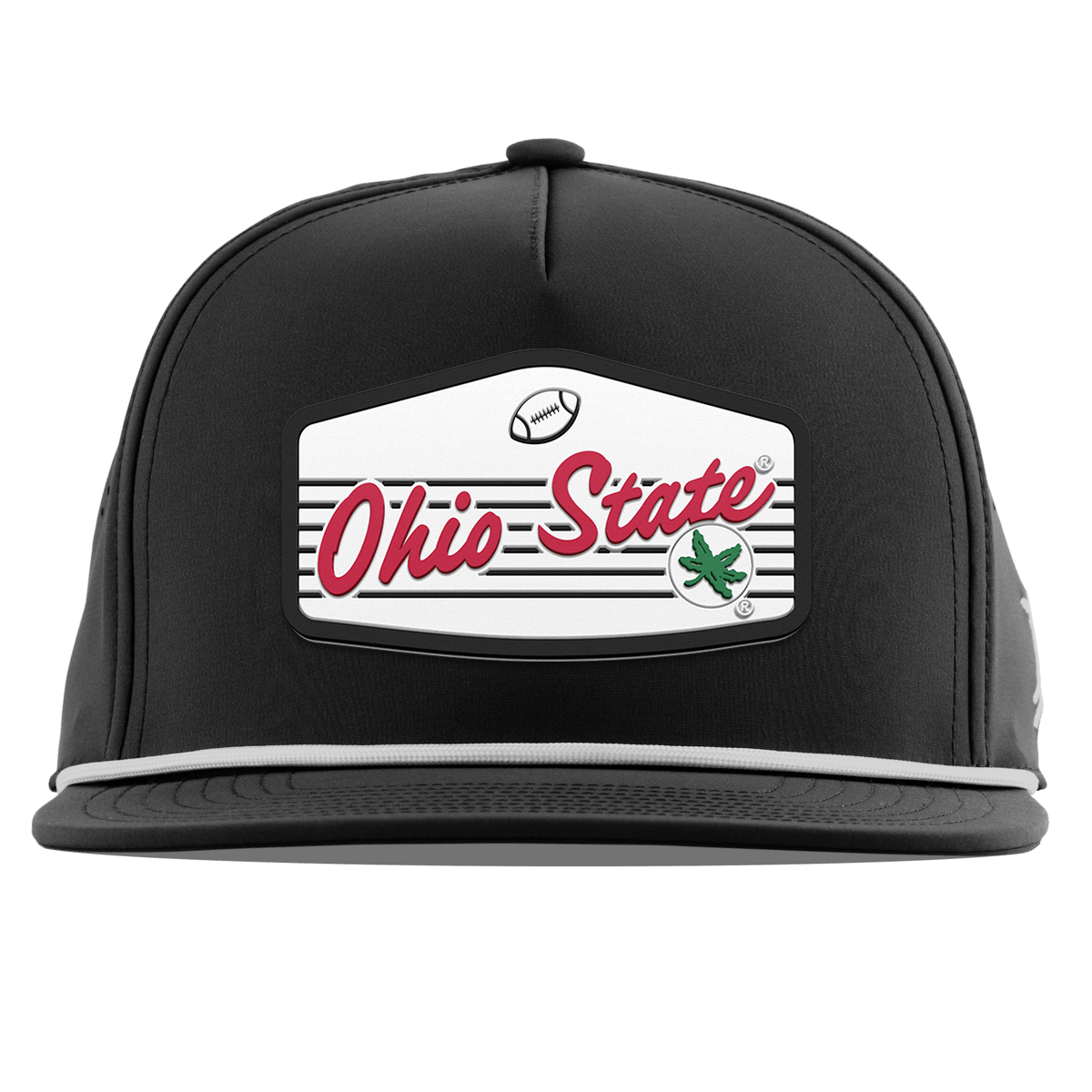 Ohio State University "Buckeyes Football'" Flat 5 Panel Rope Black