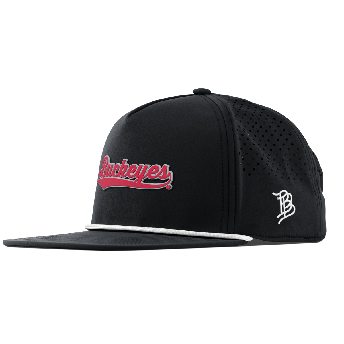 Ohio State University "Buckeyes Script" Flat 5 Panel Rope Black