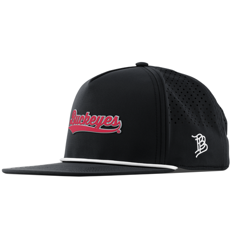 Ohio State University "Buckeyes Script" Flat 5 Panel Rope Black