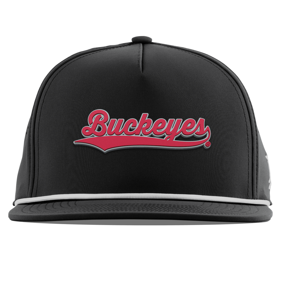 Ohio State University "Buckeyes Script" Flat 5 Panel Rope Black