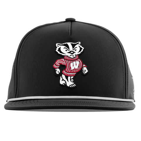University of Wisconsin "Bucky Badger" Flat 5 Panel Rope Black