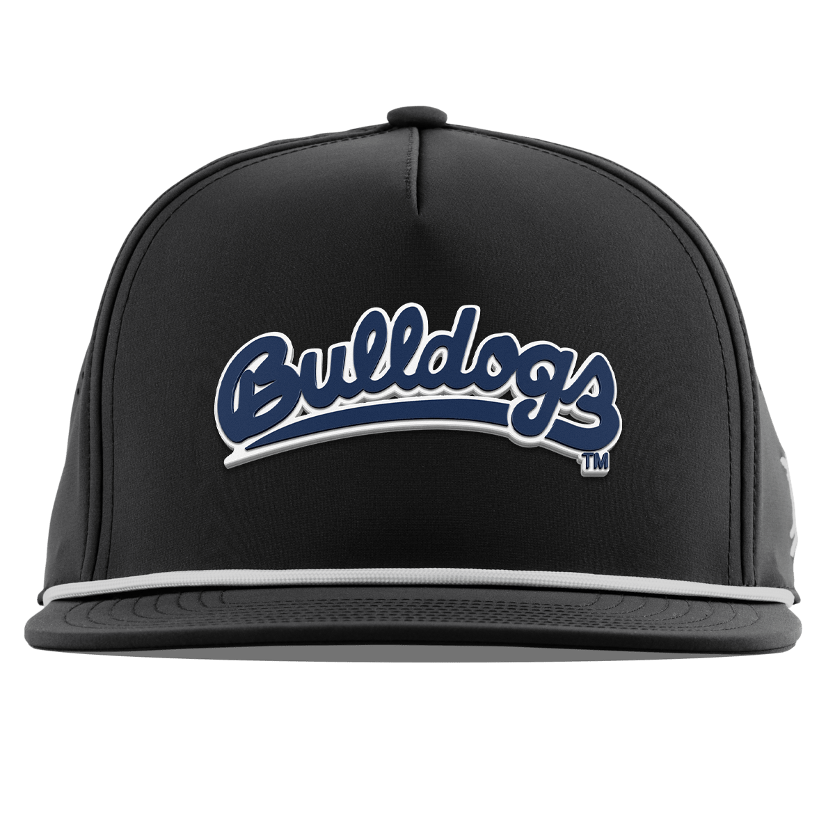 Fresno State University "Bulldogs Script Navy" Flat 5 Panel Rope Black