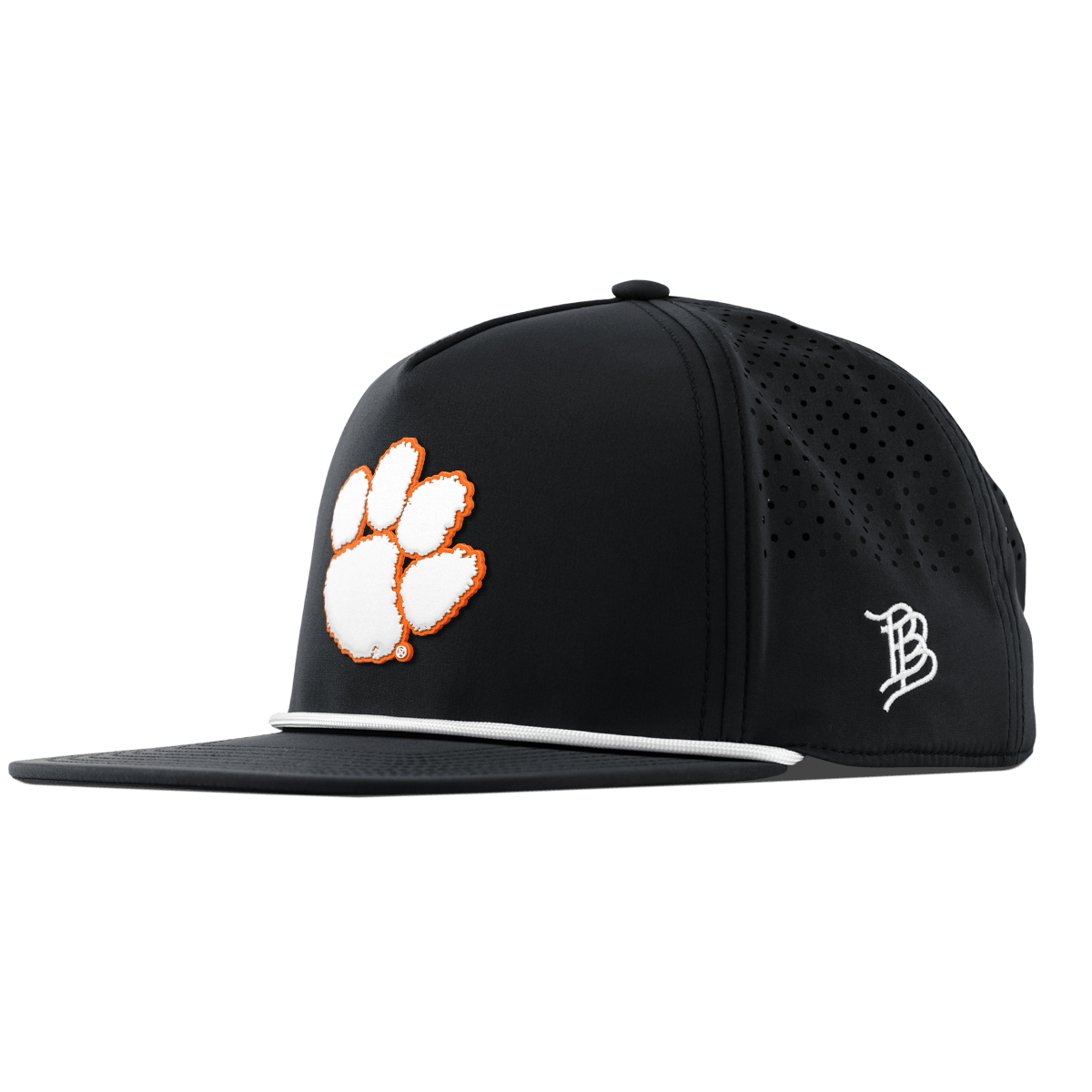 Clemson University "Clemson Tigers Paw" Flat 5 Panel Rope Black