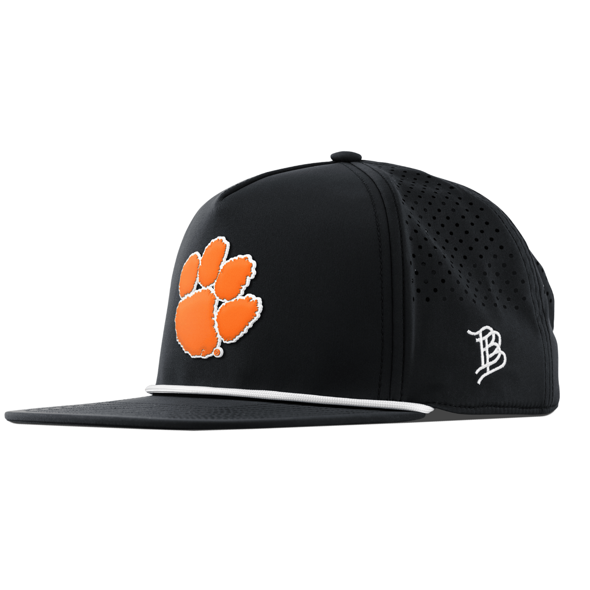 Clemson University "Clemson Tiger Paw" Flat 5 Panel Rope Black