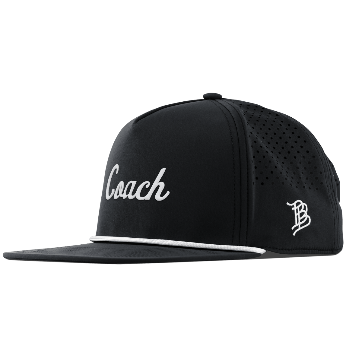 Coach Flat 5 Panel Rope (Script) Black