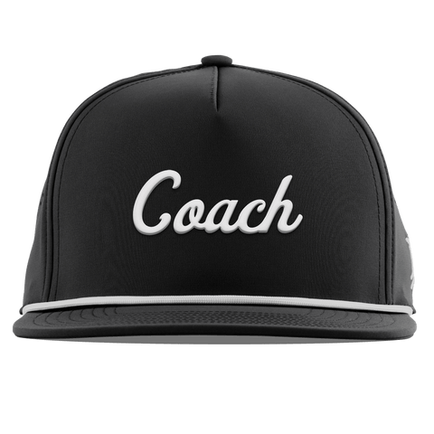 Coach Flat 5 Panel Rope (Script) Black