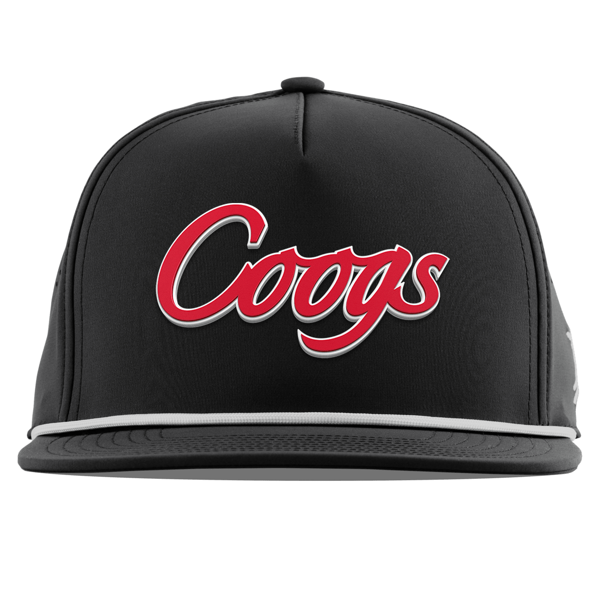 University of Houston "Coogs Script" Flat 5 Panel Rope Black