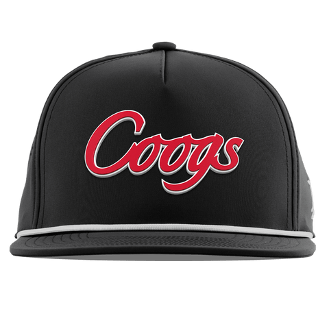 University of Houston "Coogs Script" Flat 5 Panel Rope Black