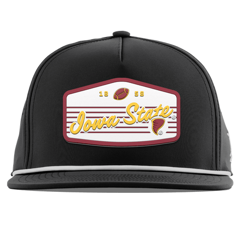 Iowa State University "Cyclones Football" Flat 5 Panel Rope Black