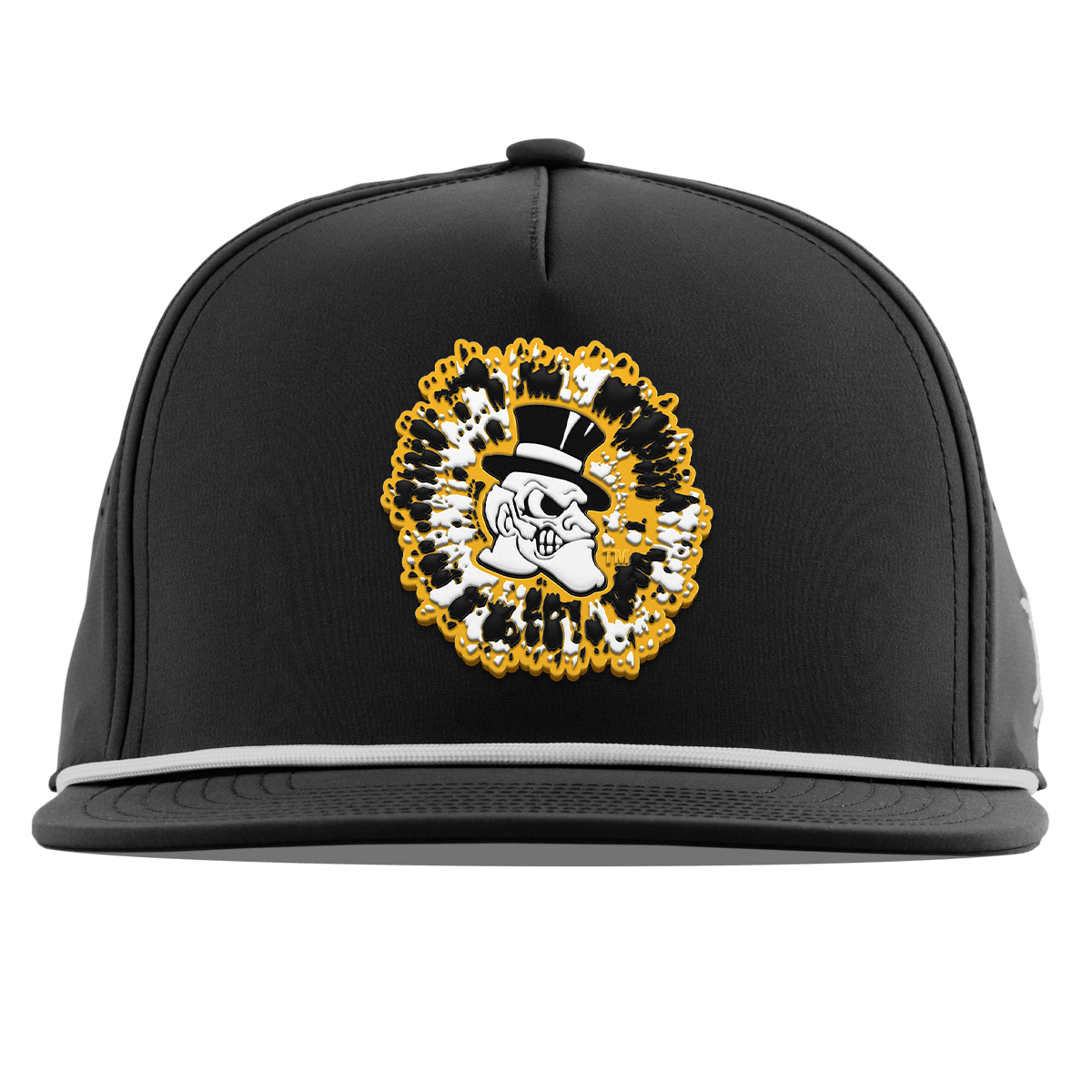 Wake Forest University "Deacons Tie Dye" Flat 5 Panel Rope Black