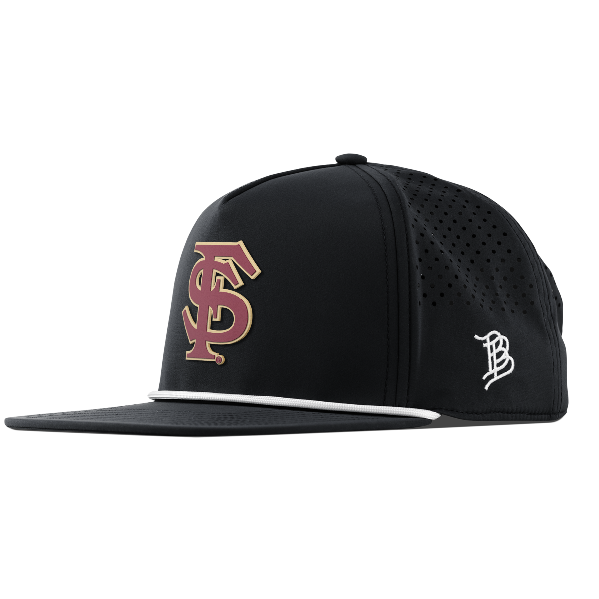 Florida State University "FSU Block" Flat 5 Panel Rope Black
