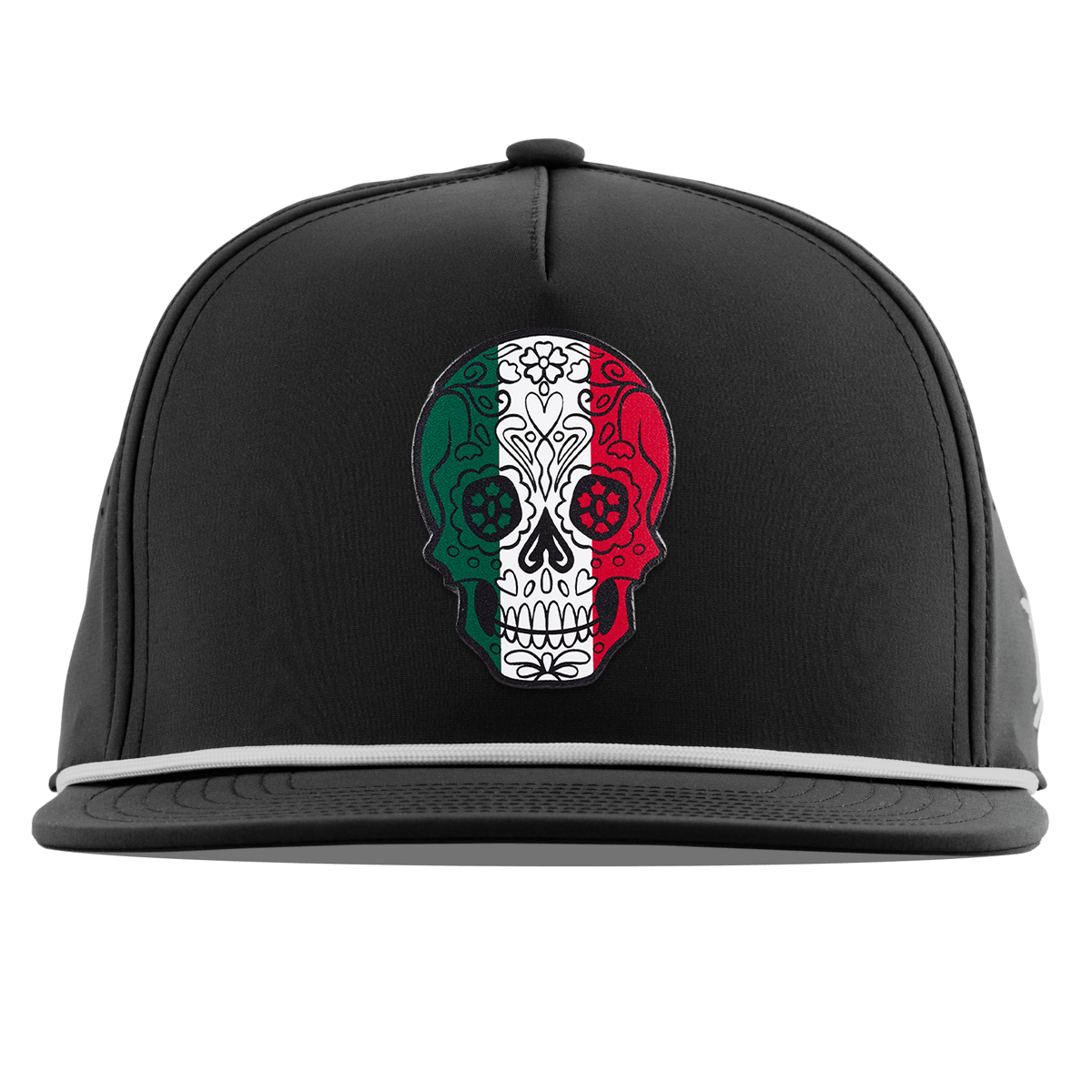 Fiesta Sugar Skull Flat 5 Panel Rope Black