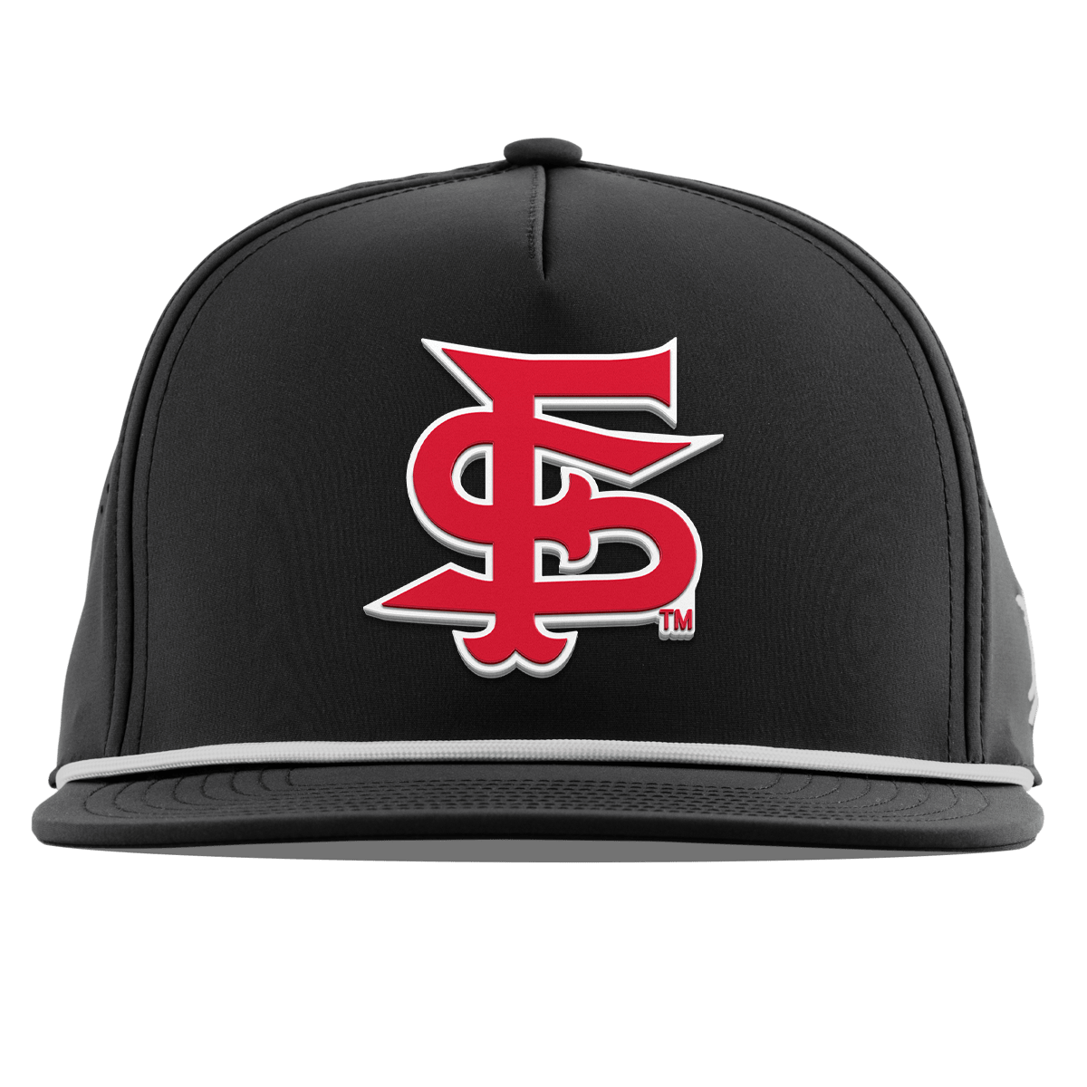 Fresno State University "Fresno State Stacked" Flat 5 Panel Rope Black
