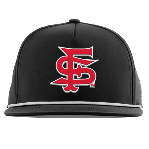 Fresno State University "Fresno State Stacked" Flat 5 Panel Rope Black