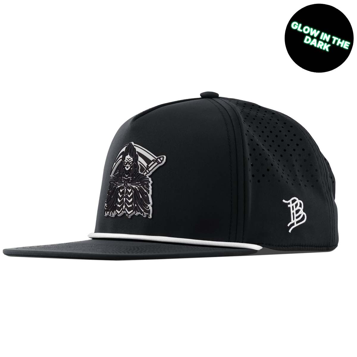 Grim Reaper Glow Flat 5 Panel Rope Black