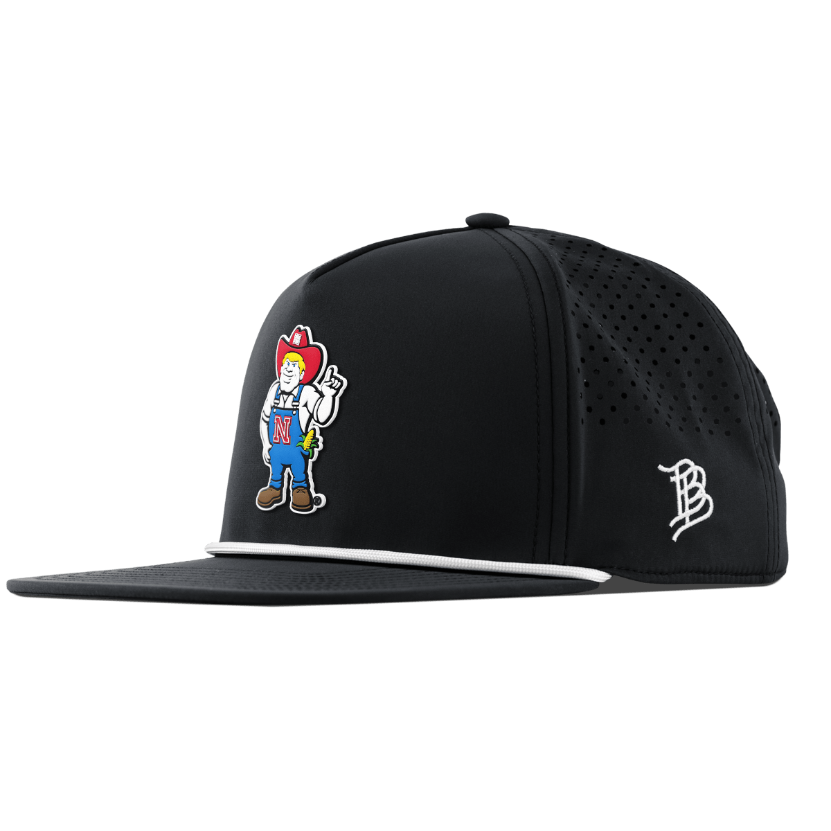 University of Nebraska "Herbie" Flat 5 Panel Rope Black