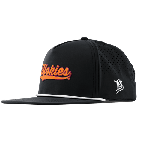 Virginia Tech University "Hokies Script" Flat 5 Panel Rope Black