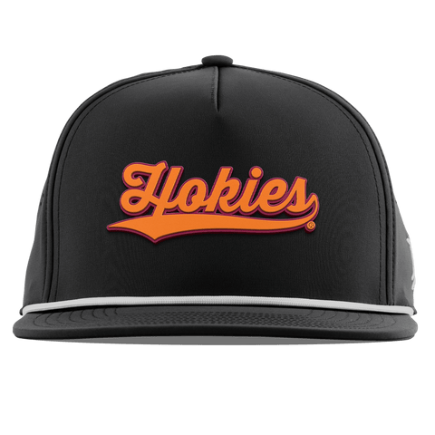 Virginia Tech University "Hokies Script" Flat 5 Panel Rope Black