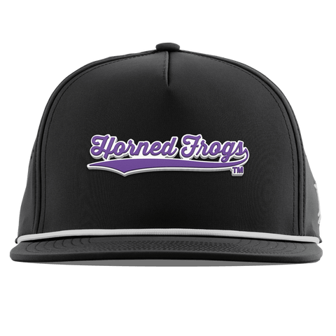 Texas Christian University "TCU Horned Frogs Scripts" Flat 5 Panel Rope Black