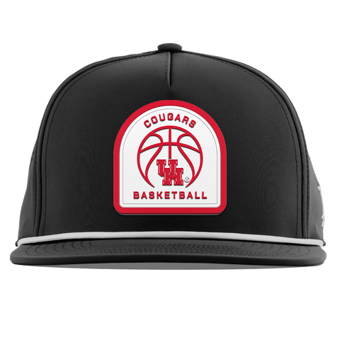 University of Houston "Houston Basketball" Flat 5 Panel Rope Black