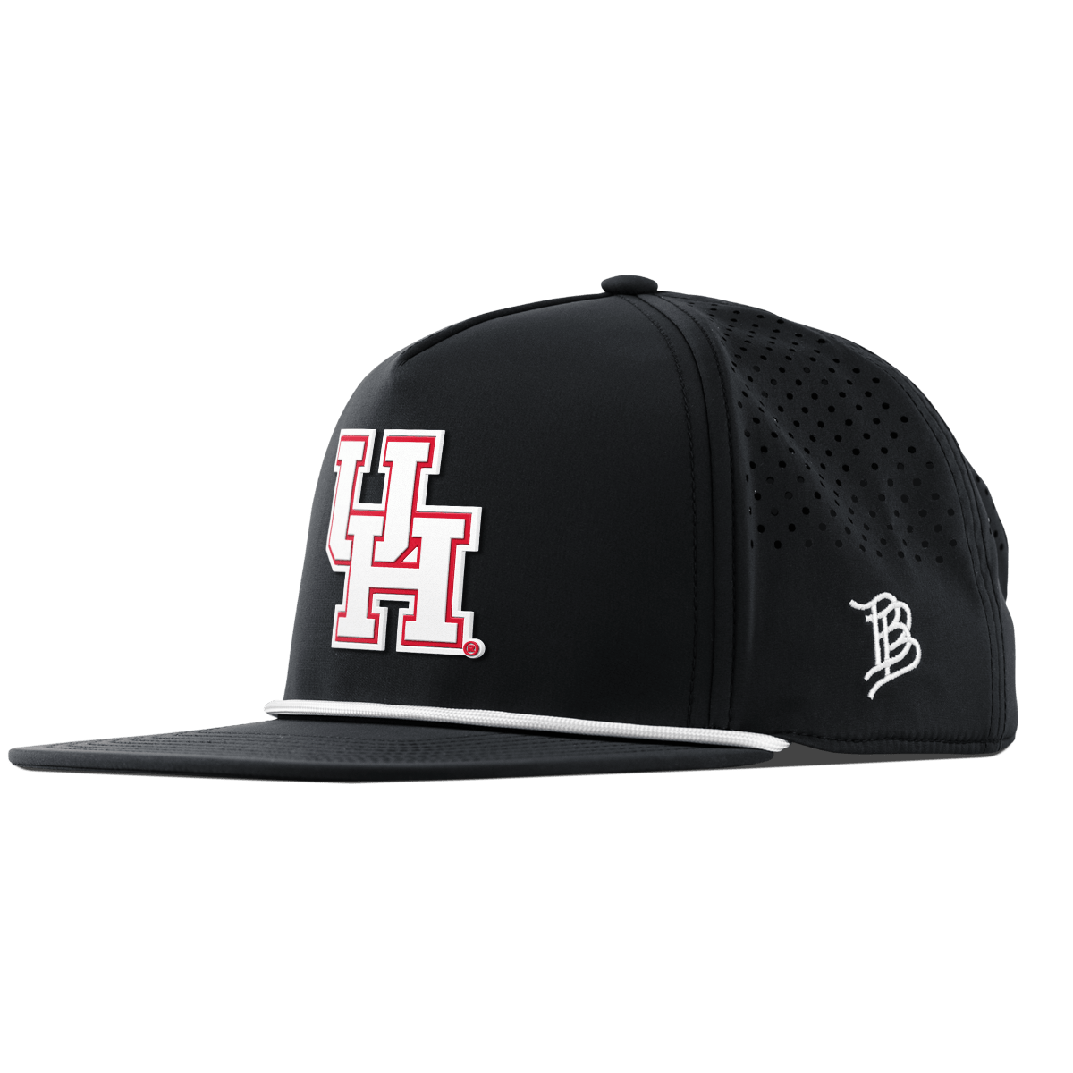University of Houston "Houston Block" Flat 5 Panel Rope Black