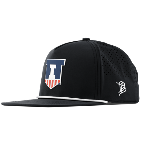University of Illinois "Illinois Athletics" Flat 5 Panel Rope Black