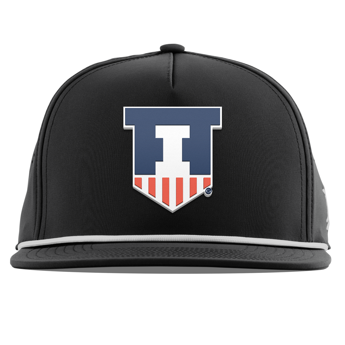 University of Illinois "Illinois Athletics" Flat 5 Panel Rope Black