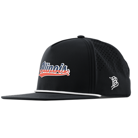 University of Illinois "Illinois Script" Flat 5 Panel Rope Black