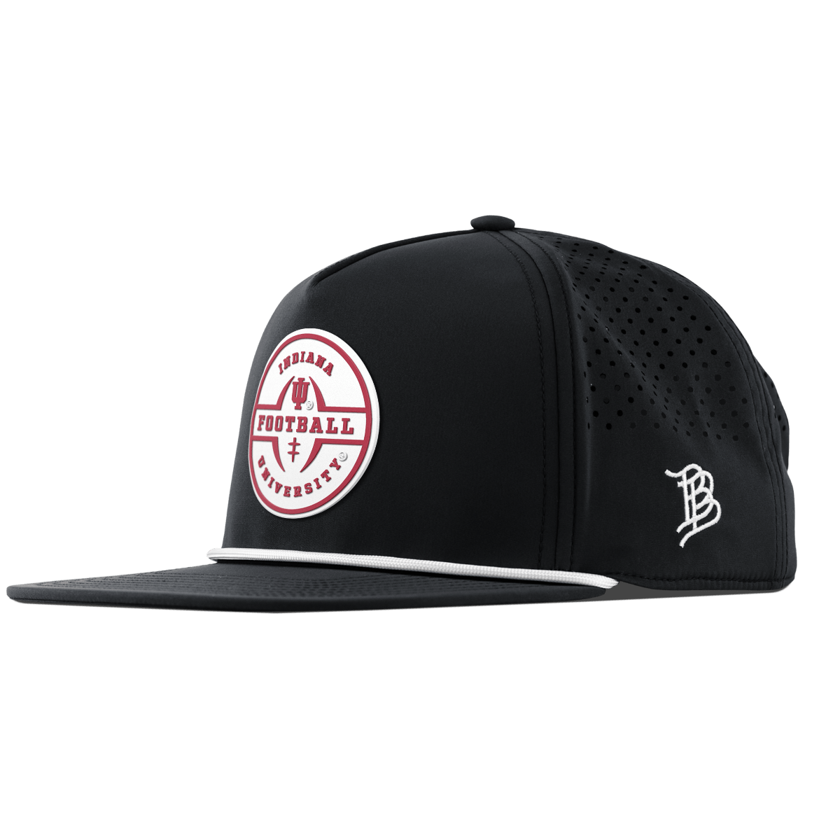 Indiana University "Indiana Football Legacy" Flat 5 Panel Rope Black