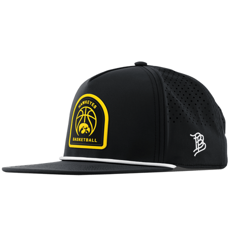 University of Iowa "Iowa Basketball" Flat 5 Panel Rope Black