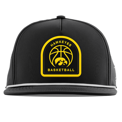 University of Iowa "Iowa Basketball" Flat 5 Panel Rope Black