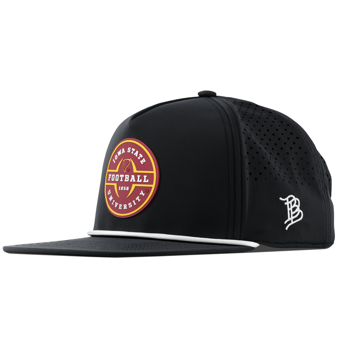 Iowa State University "Iowa State Football Legacy" Flat 5 Panel Rope Black