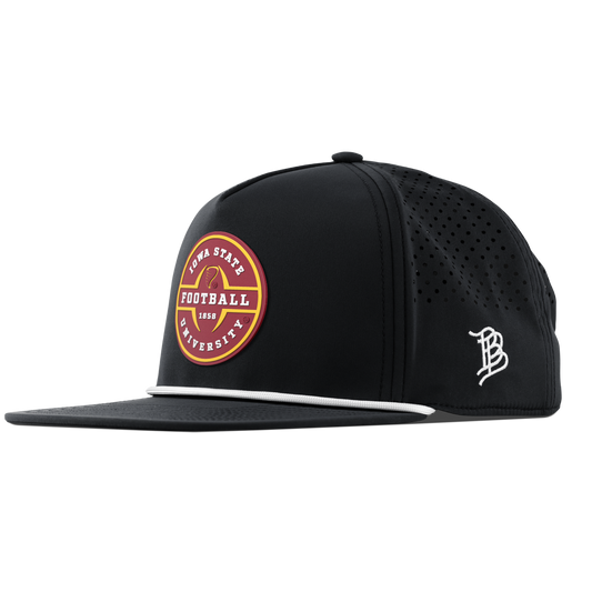Iowa State University "Iowa State Football Legacy" Flat 5 Panel Rope Black