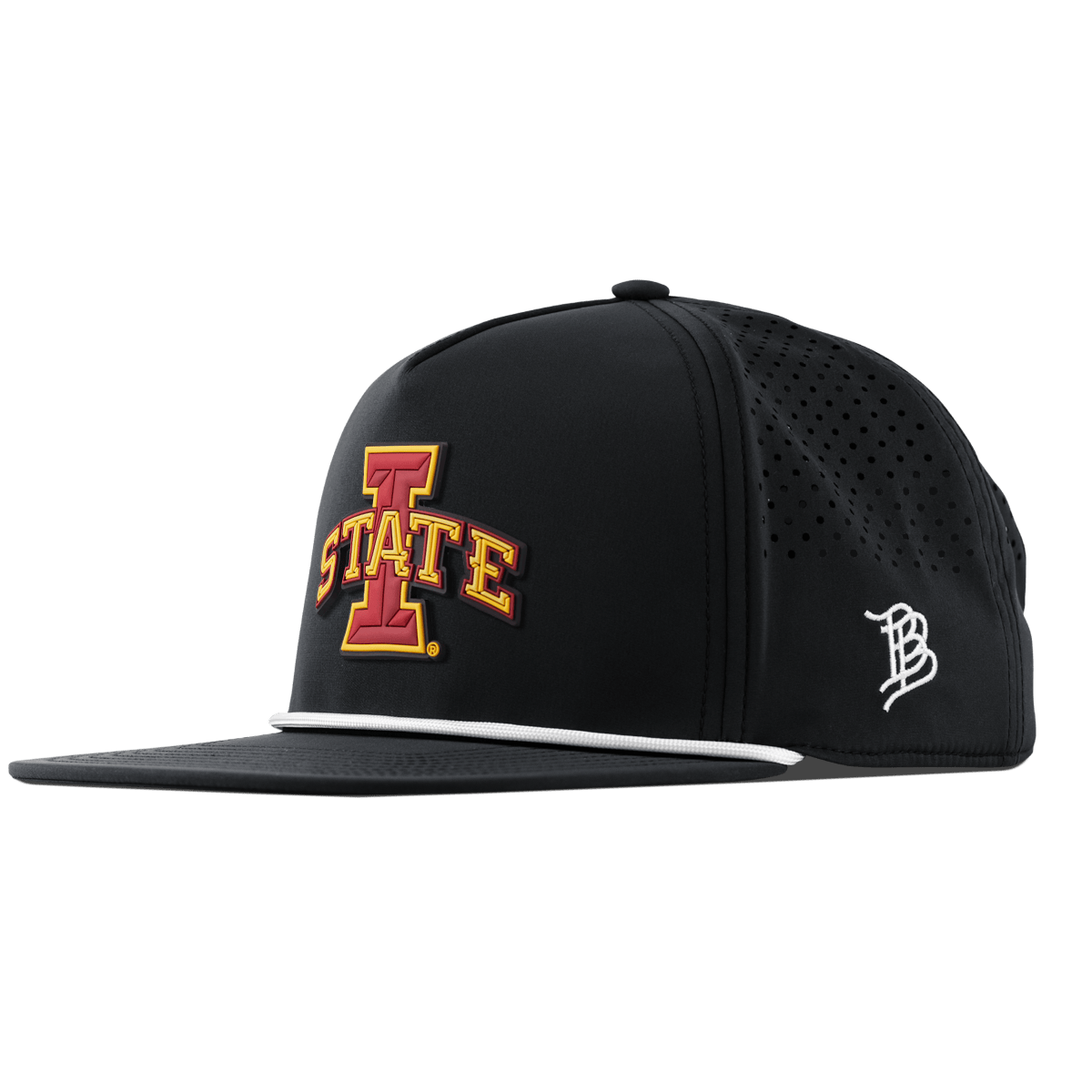 Iowa State University "Iowa State Red & Gold" Flat 5 Panel Rope Black