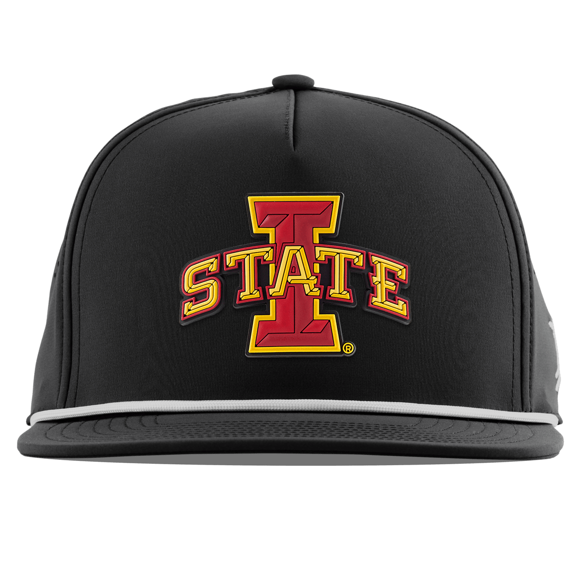 Iowa State University "Iowa State Red & Gold" Flat 5 Panel Rope Black