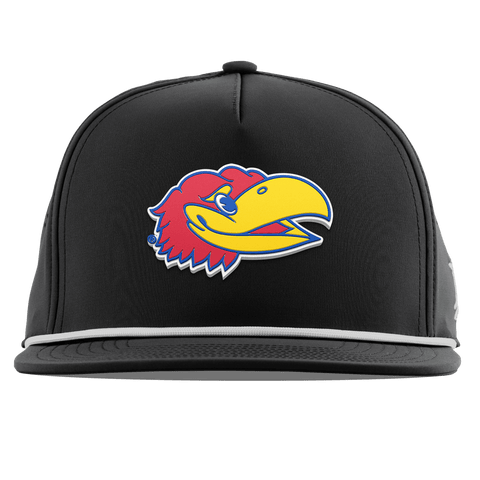 University of Kansas "KU Big Jay" Flat 5 Panel Rope Black