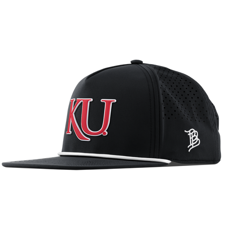 University of Kansas "KU Block" Flat 5 Panel Rope Black