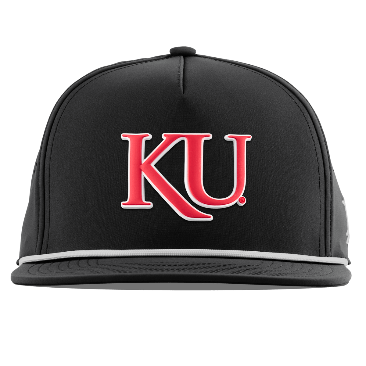 University of Kansas "KU Block" Flat 5 Panel Rope Black