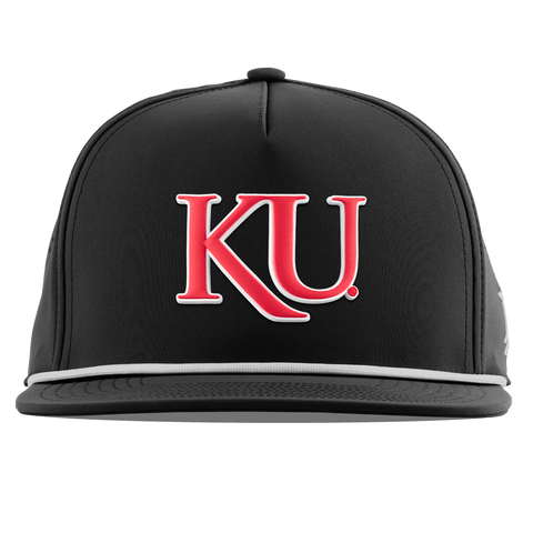 University of Kansas "KU Block" Flat 5 Panel Rope Black