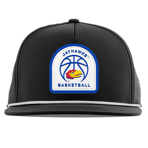 University of Kansas "Kansas Basketball" Flat 5 Panel Rope Black